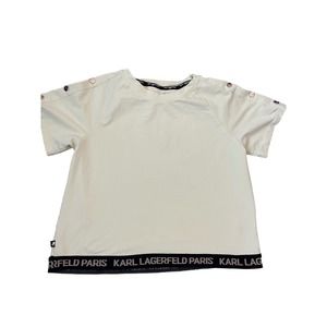 Women’s Karl Lagerfeld Yellow Cropped Sweatshirt Size‎ XL